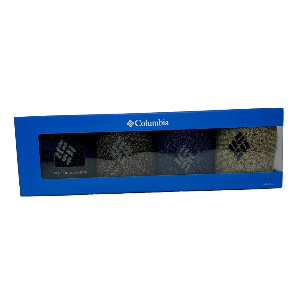 Columbia‎ Men's 4-Pairs mi-chaussettes Crew Socks RCS422MAS1 Gift Box Size 6-12
